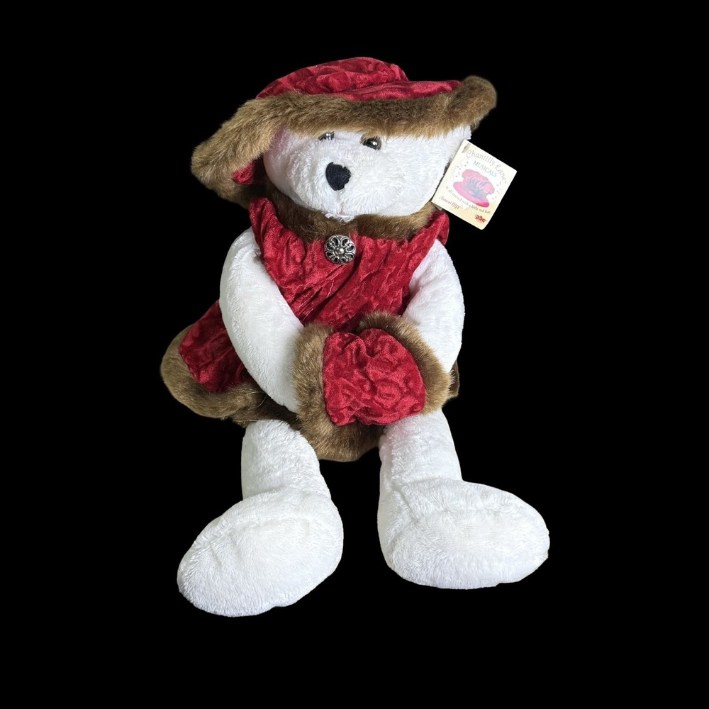 Chantilly Lane Musical Christmas Bear 22", Sasha, Plays Winter Wonderland Tested